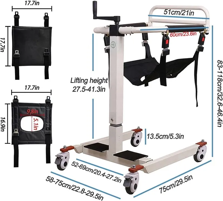 알루미늄 합금 핸드 리프트 이동 의자